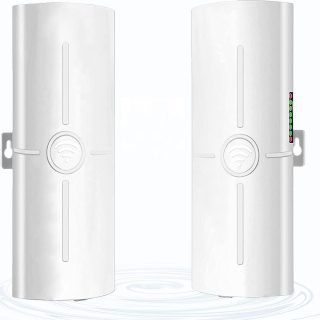 Point to Point Wireless Bridge Outdoor,Starlink Internet Kit Satellite Complete Set,5.8G 3KM High-Speed Ethernet,100/1000Mbps RJ45 LAN Port,14dBi High-Gain Antenna,IP65,Waterproof,2-Pack