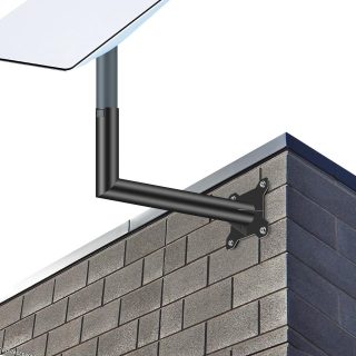 2-Be-Best Starlink Mount, Starlink V2 Long Wall Mount Black Starlink Internet Kit Mount, Outdoor Mounting TV Star link Antenna Mount Compatible with V2 Starlink(Long Bracket)