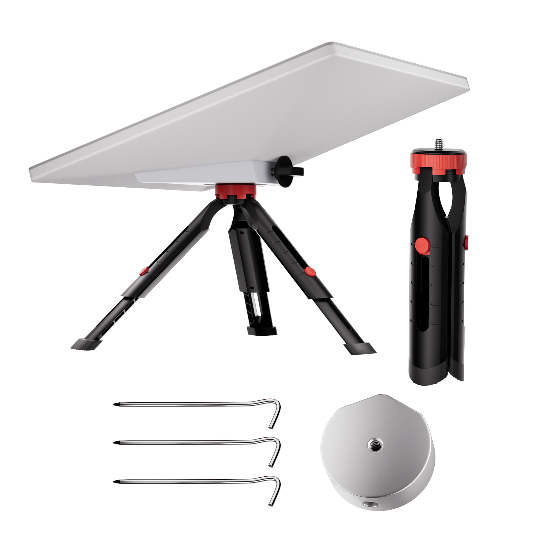 7.1" Starlink Mini Extendable Tripod with Tripod Adapter and Tent Pegs